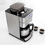 QJRGUY Silver Grey Coffee Maker Espresso Machine, 10 Cup Capacity, Style, Semi-Automatic, Permanent Filter, Intelligent Dosing, Assisted Tamping - Image 4