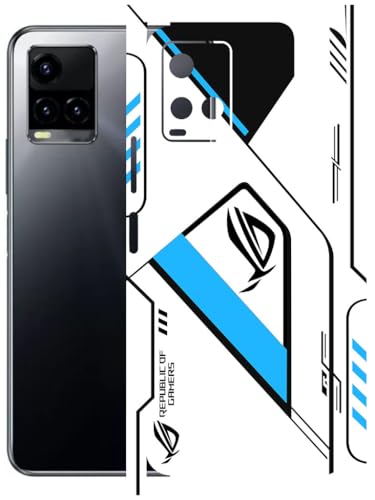 Image of AtOdds - Full Body Back Screen Guard Protector Film - Lamination Wrap Skin Sticker Compatible with VIVO Y33T | Scratchproof Matte Finish (RogBlue)