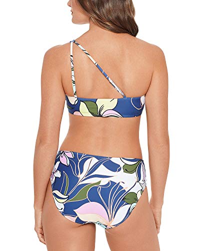 Salt + Cove Top de biquíni juvenil com estampa Spring Bloom, Multi, S