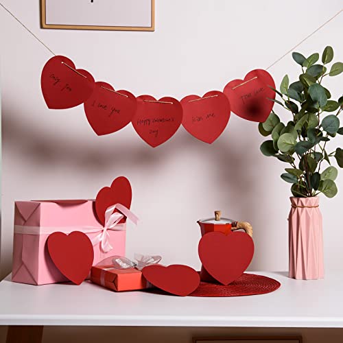 72 peças de recortes de papel de coração grande, corte de papel em formato de coração vermelho, cora