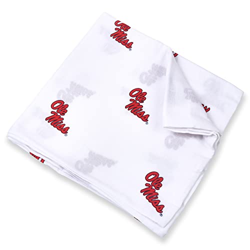 Image of Three Little Anchors University of Mississippi Ole' Miss Muslin Swaddle Blanket 47x47in