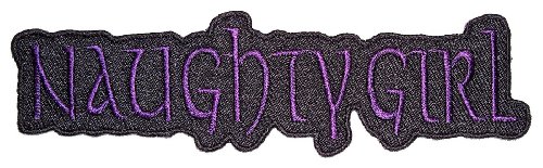 Leather Supreme Naughty Girl Lady Rider Embroidered Biker Patch -Purple-Small