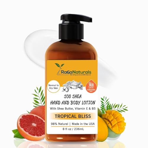 RaGaNaturals Natural Unscented Body Lotion for Dry, Sensitive Skin with Shea Butter, Avocado Oil & Vitamin E - Moisturizing, Fragrance Free Hand Lotion With Organic Essence -For Women, Men, Kids-16 Oz