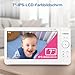 Vtech Video-Babyphone mit 7"-LCD-Farbbildschirm, 2 Kameras, Schwenk-Neige-Zoom-Funktion, berührungsgesteuertem, Nachtlicht, Schlafliedern und beruhigenden Klängen, Geteilter Bildschirm: VM7468-2