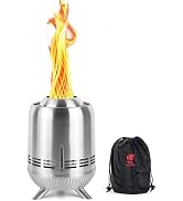 Amazon.co.jp: BiggerFire ステンレス卓上ミニ薪ストーブ キャンプ