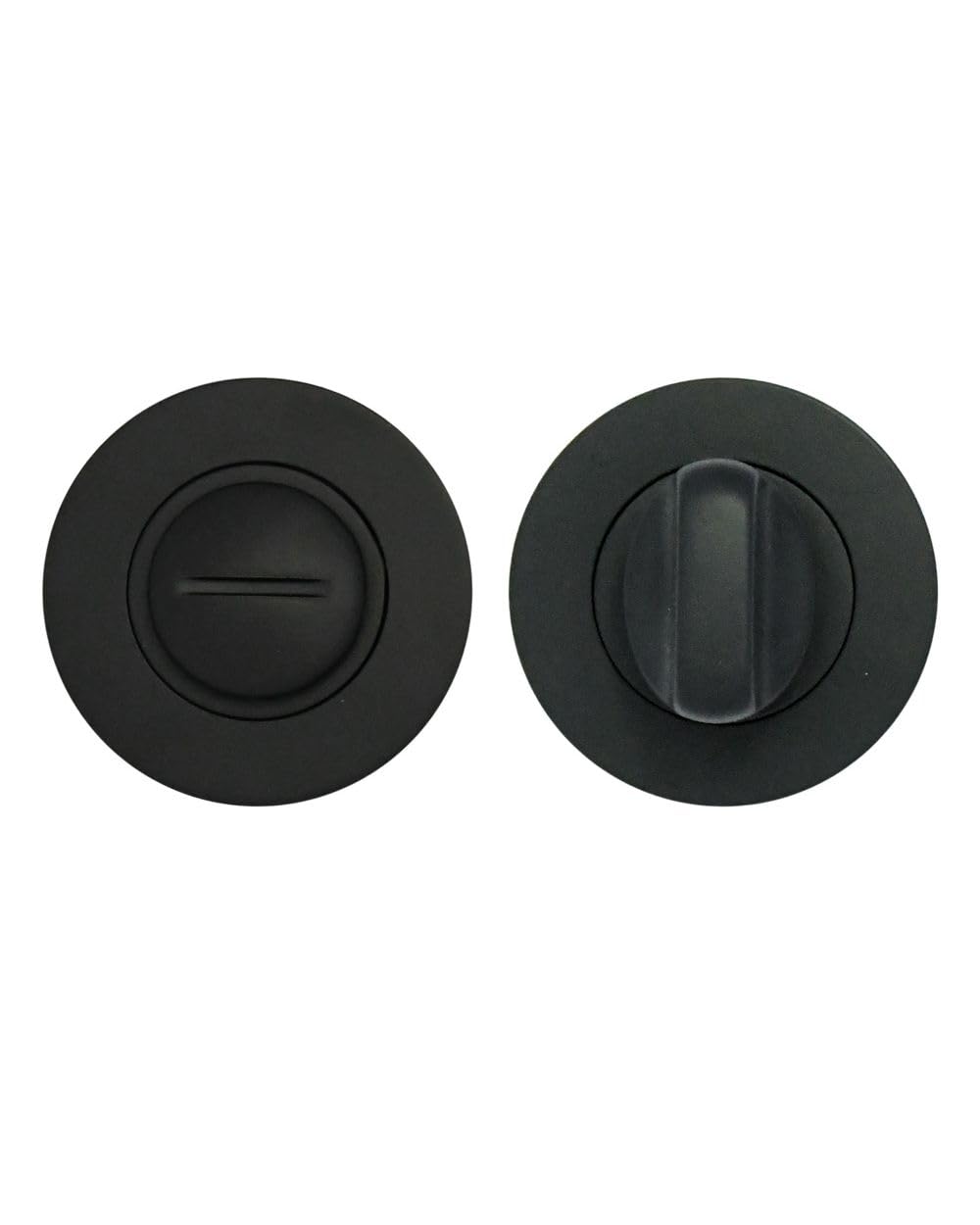 Turn and Release with Escutcheon (50mm Dia.) in Black