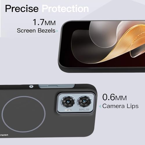 Image of KARWAN️Magnetic Ultra Slim-Fit Back Case Cover for Motorola Moto Edge 50 Fusion |Hard PC Case Cover| Ultra-Thin & Light Weight with Case for Motorola Moto Edge 50 Fusion(6.7 inch)(Black)
