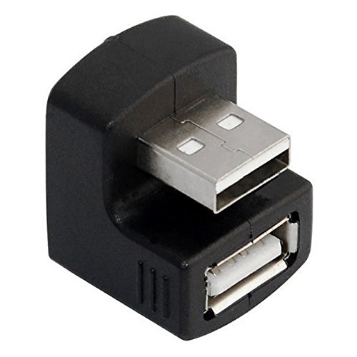 Chenyang Cy Usb 2.0 A Extension Adapter Male To Female Right Angled 90 180 Degree Black #TOP3