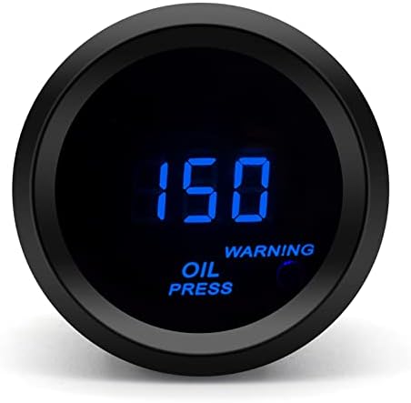 SINCO TECH Oil Pressure Gauge Car Digital Gauge 0~150PSI Blue LED Automobile 52mm Meter…