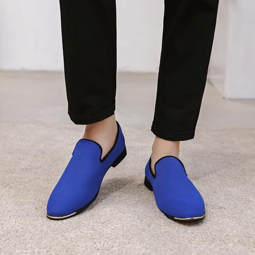Image of FLQL Men's Luxury Penny Loafer Slip-On Velvet Shoes Party Dancing Shoes Suede Wedding Shoes Plus Size 7-13