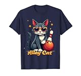 Alley Cat Bowling Funny Cat Bowler T-Shirt