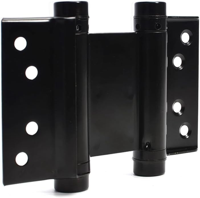 3in Double Action Spring Hinges Self Closing Door Hinges for Cafe Pub Swinging Doors Including Pins 4-Pack(Black)