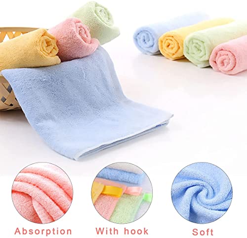 Nbljf Multicolor Small Washcloths Set 10 Pack For Newborn Baby Bath Hand Towel And Face Cloths Or Bathroom-Kitchen Multi-Purpose Soft-Comfortable Absorbent Fingertip Towels 10'' X 10''  thumb #3