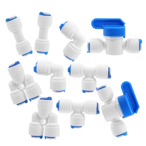 10pcs Water Filter Connector Replacement 1/4 Pom Push Fit Parts