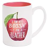 X&O Paper Goods QMB5-21682"I Am Not X&O Paper Goods I Am Not Bossy, Glazed Porcelain Coffee Mug for Teachers, 16 oz, Multicolor
