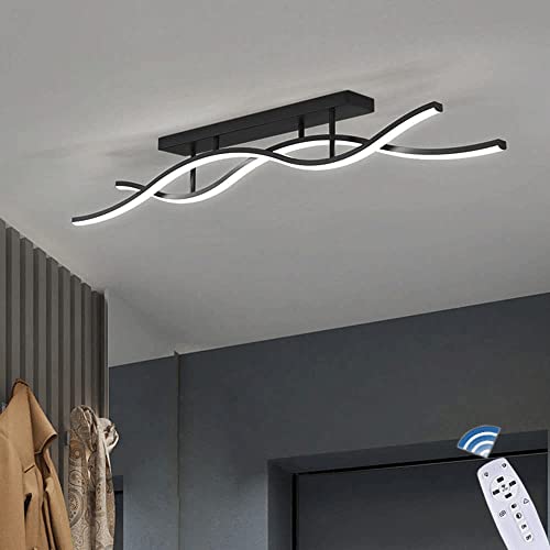Plafonnier LED vague avec intensité réglable et télécommande salon - 3