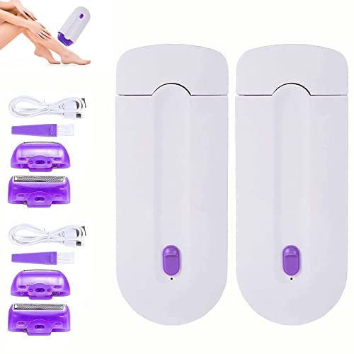 2 Packs Hair Eraser, 2023 New Reusable Silky Smooth Hair Remover, Pocket Size Portable Magic Painless Hair Removal Tool, Applicable to Back Arms Legs Body Easy Use for Home,Car,Travel
