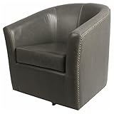 Casafoyer Ernest Bonded Leather Swivel Chair