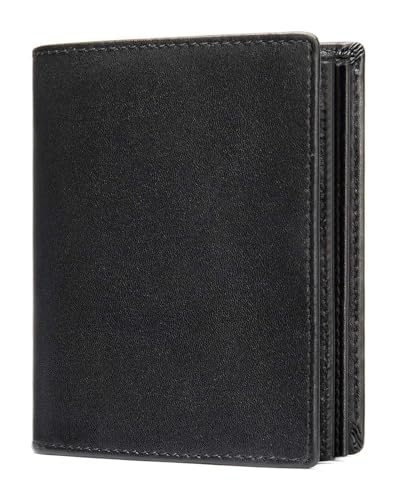 Mens Leather Bifold RFID Vertical Wallet Extra Large Capacity Card Holder With 16 Slots And ID Window wallet & card cases