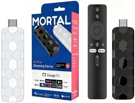 Mortal Android TV Stick 4K Plus UHD 2GB RAM 16GB ROM H313 Quad-Core 64bit WiFi6 Dual 2.4G/5G WiFi HDR10+ HD Smart TV Stick Box