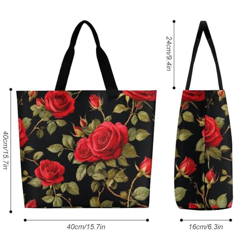 Fashion Shoulder Tote Bag for Women, Durable Grocery Bag with Straps, Large Capacity Shopping Handbag2