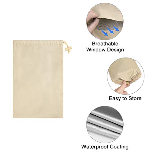 Evoio Pyramid Torch Patio Outdoor Heater Covers Waterproof with Zipper & Air Vents, Stand up Heavy Duty 4000 PU Pressure Waterproof Oxford Fabric Heater Covers
