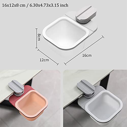 Mini caneca de basura blanca rectangular portátil miniatura 2