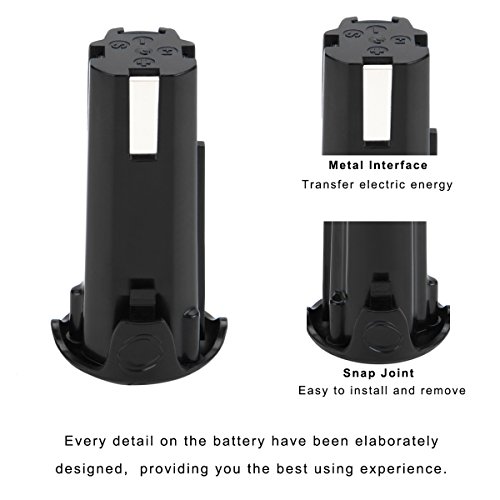 Exmate 2 Pack Li-ion 3.6V 3.0Ah Replacement Battery for Hitachi EBM315 326263 326299, DB3DL, DB3DL2, FDB 3DL, NT50GS, NT65GA, NT65GS NT65GB Screwdriver Cordless Drill Power Tools