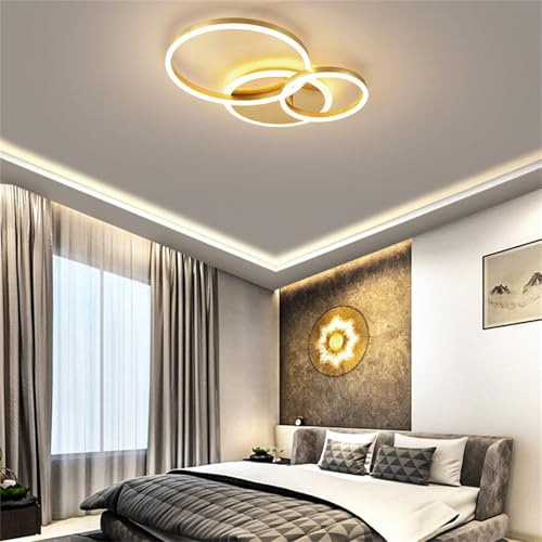 Lampe de plafond LED dimmable et télécommandée pour chambre