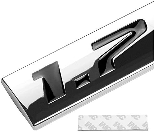 Miniatura 2 de Emblema adhesivo negrocromo, con números, de aleación de aluminio, para parachoques y guardabarros de auto, Negro