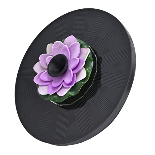 Bomba de agua solar flotante con diseño de loto para decorar estanques de jardín 3