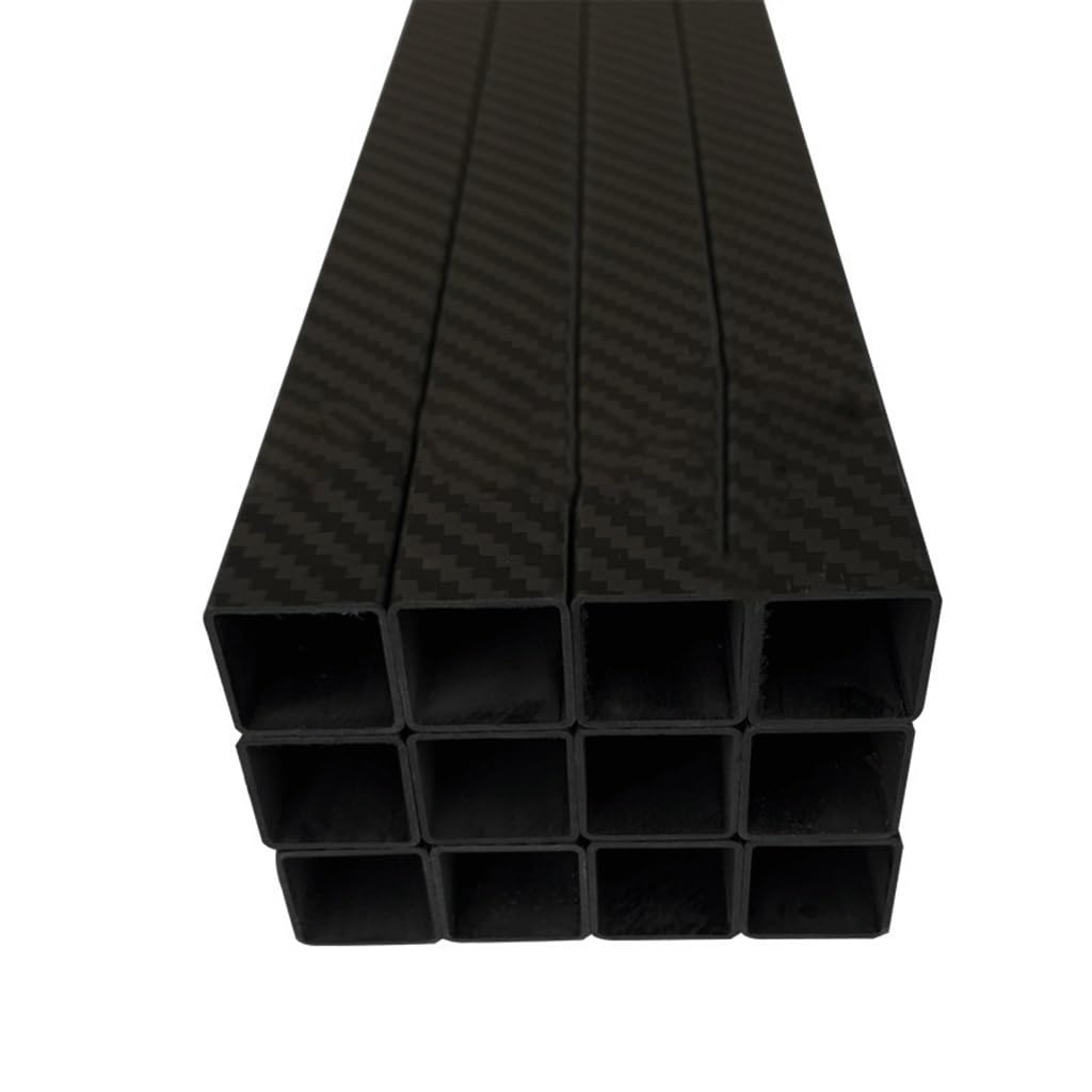 Tubo quadrato rettangolare interamente in fibra di carbonio 3K da 600 mm