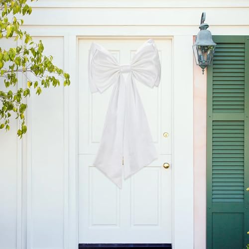 NICENEEDED White Detachable Satin Bow with Short Tail, Women's Removable Spearate Sweep Train, Bridal Dress Sash Waist Belt for Wedding Formal Dress Party by NICENEEDED - Used condition - Image 7
