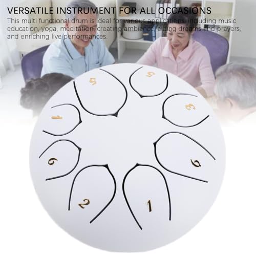 Tambor de lengua 8 notas para meditación y yoga, acero inoxidable miniatura 7