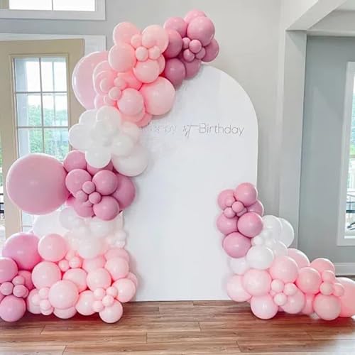 Image of Light Pink Balloons 12 inch, Pastel Pink Latex 50pcs Party Balloons | Graduation, Bridal Shower, Baby Shower, Gender Reveal, Birthday Party Decorations