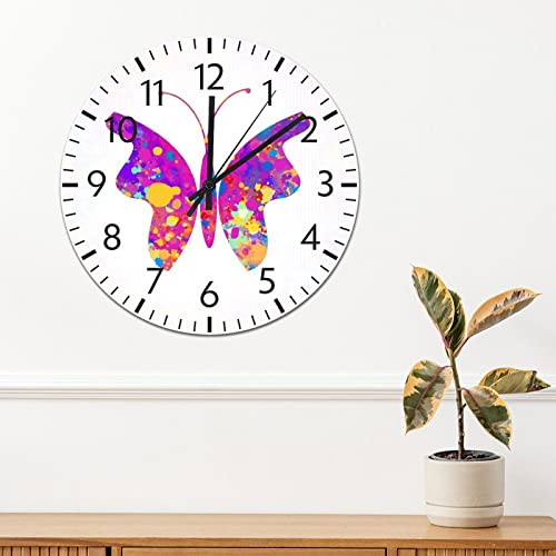 Horloge murale sans cadre en PVC résistant et silencieuse pour école
