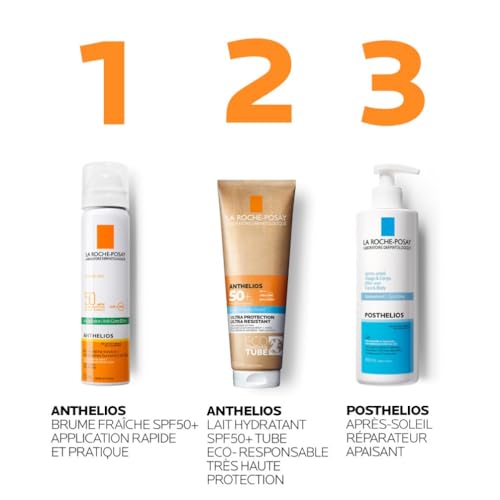 La Roche-Posay - Anthelios - Brume Visage SPF 50 - Protection Solaire Haute Performance - Fini Mat Invisible et Résistante à l’Eau - Brume Solaire 50 Adaptée aux Peaux Sensibles et Mixtes