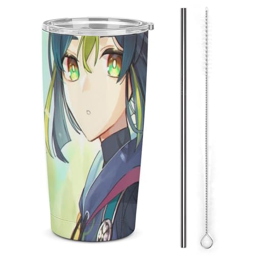 コップ 原神 提?里 Tighnari ティナリ マグカップ 車用 タンブラー メンズ 車載 自動車カップ 魔法瓶 水筒 水カップ ポット 旅行杯 ケトル コーヒーカップ ストロー付き レディース 蓋付き 持ち運び マグボトル ステンレス鋼 ダイレクトタイ