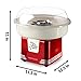 Nostalgia Cotton Candy Machine - Retro Cotton Candy Machine for Kids with 2 Reusable Cones, 1 Sugar Scoop, and 1 Extractor Head – Red