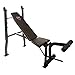 Deluxe Weight Bench Press Equipment Including a 100lbs Weight Set Bar Perfect for Home Gym Workouts Also Features Leg Preacher Curl Station and the Bench Is Adjustable for Incline Workouts and Regular Bench Press