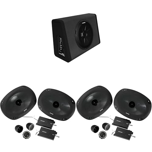 KICKER 11PT250 Powered Sub Enclosure & (2) 46CSS694 6x9 Component Bundle