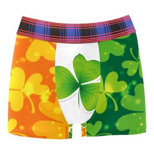 FVQL 1 Stück Herren Unterwäsche Boxershorts Irland Flagge und Kleeblatt, Farbe: 6742, M