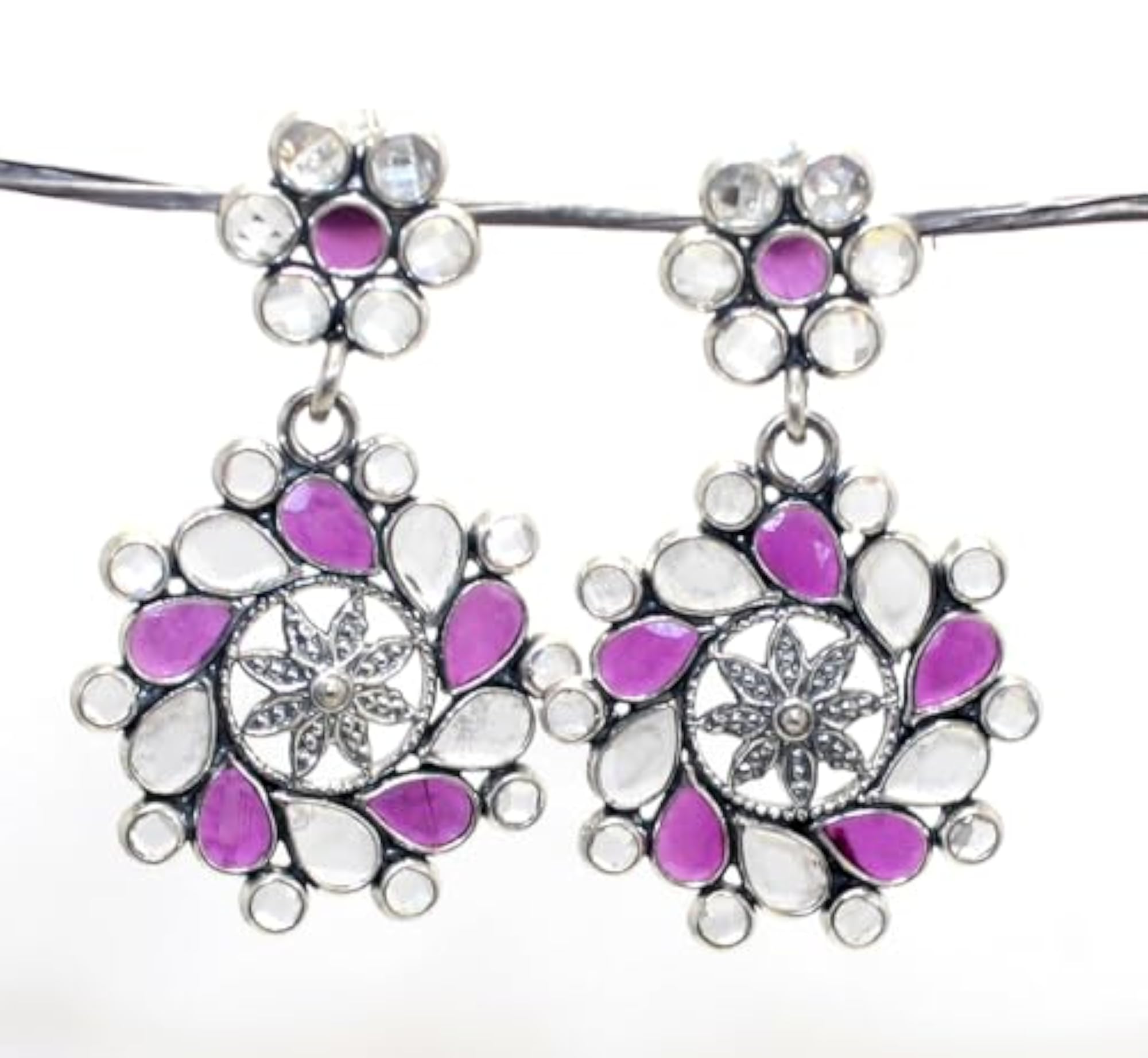 925 Sterling Silver Cubic Zirconia CZ Stone Earrings