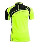 Comfort Fit Rogelli Herren Kurzarmtop Beemer, Fluor-Yellow/Black, XL