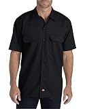 Dickies Herren Kurzarm Flex Twill Arbeitshemd Big, schwarz, 3X-Groß