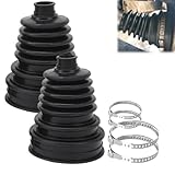 2 CV Boot Kits (Axle Boot Kits) with 4 Stainless Steel Clamps CV Joint Boot for Axle Shaft Size 19mm-24mm, Protects CV Axle