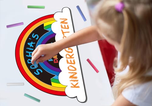 WaaHome First Day of School Sign Rainbow First and Last Day of School Board Back to School Chalkboard Sign for Kids Girls Boys, 7.8''X13.8'' 1st Day of Kindergarten Preschool Photo Props, Double Sided — view 4