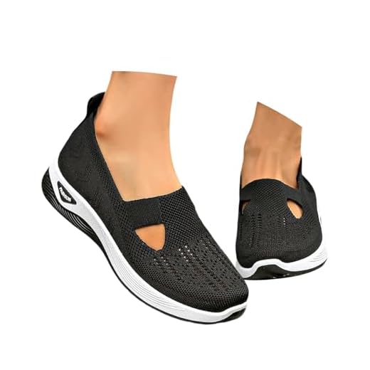 Chaussure Orthopédique Femme Pas Cher Baskets sans Laçage pour Femmes Chaussures De Marche À Plateforme Légères Et Confortables Amortissement Accru Et Soulagement des Pieds 2025