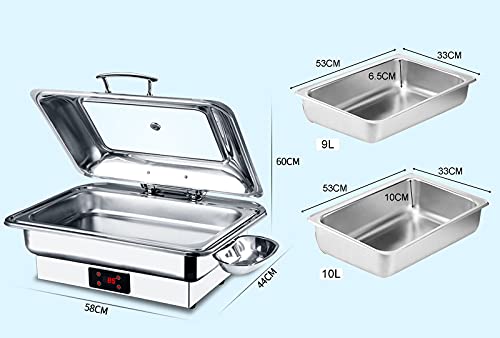 YAOYAOO Speisewärmer Buffet Elektrisch Warmhaltebehälter Essen Speisenwärmer Edelstahl 9L 13L Buffetwärmer Kommerziell… – Bild 8