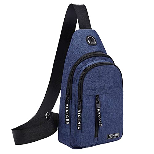 Strap Bag Crossbody Bags, Strap Backpack Crossbody Chest Bag with USB Hole for Men Women 2025